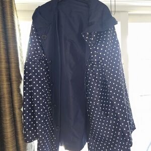 Navy Polka Dot Utility Jacket